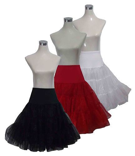 Black/white/red/New Tulle Hoopless Wedding Cocktail Bridal Petticoat/Crinoline A