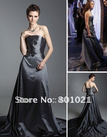 Blair A-line Strapless Chapel Train Taffeta Prom/Gossip Girl Fashion Dress
