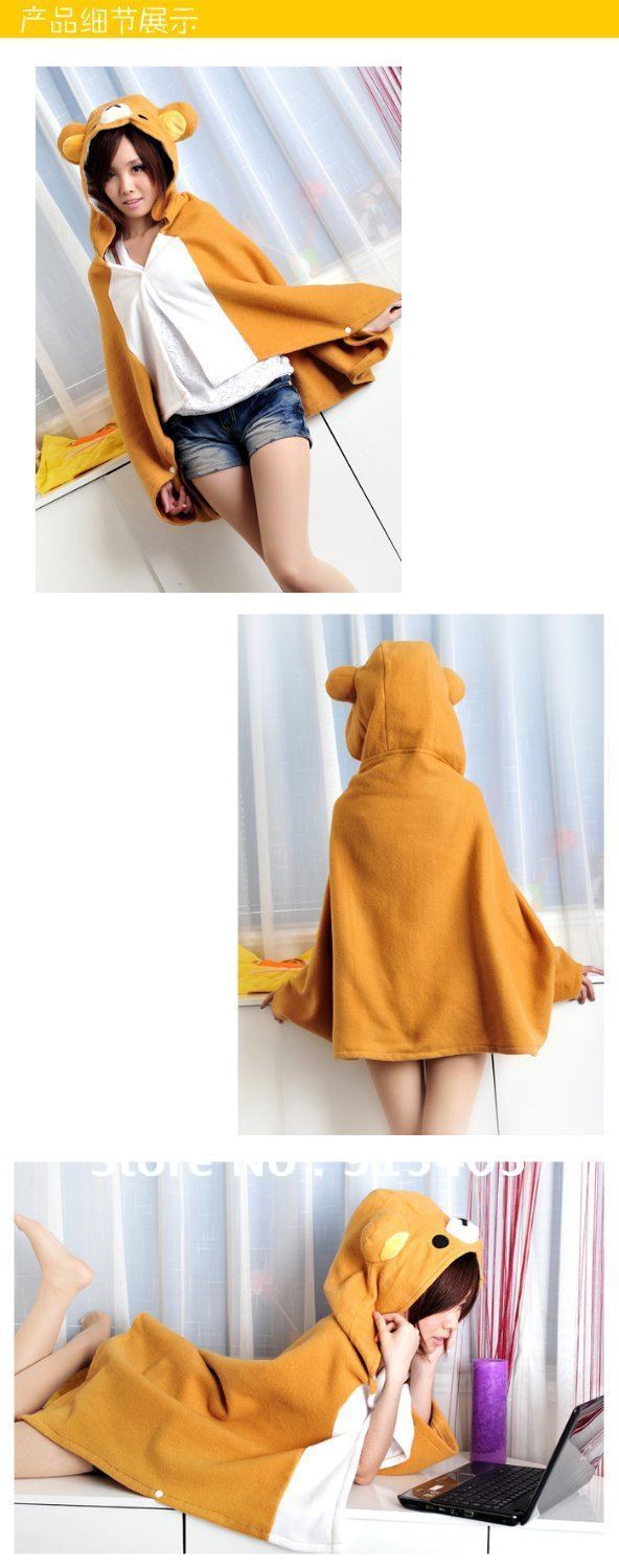 blanket pajamas cosplay 1pcs  plush bear conditioning  Rilakkuma