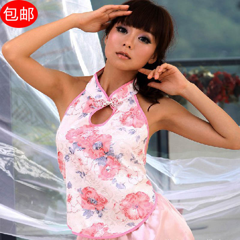 Blooping women's rich 100% comfortable cotton apron peony comfortable lingerie internality