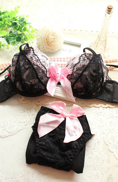 Blossoming of maximo oliveros lace halter-neck dual bra set 9851 sexy underwear set bra