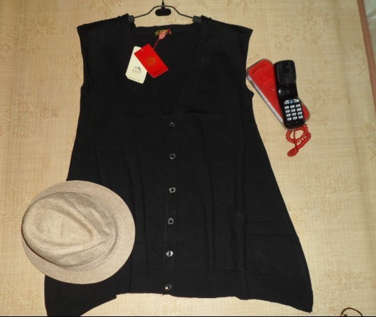 blouses Sleeveless sweater vest wool cardigan wool sweater women's top