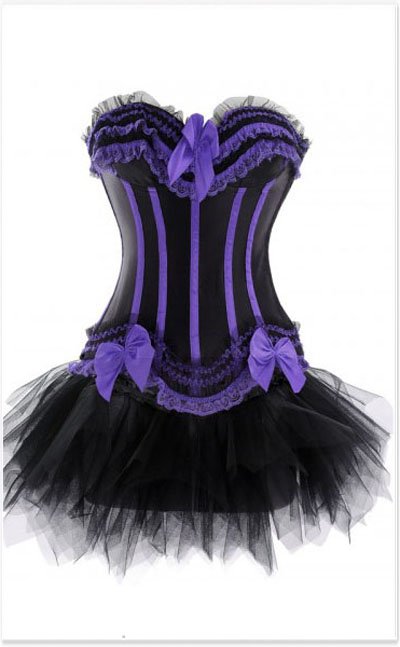 Blue and Black Corset with Black Tutu dress Free shipping - qm8068a