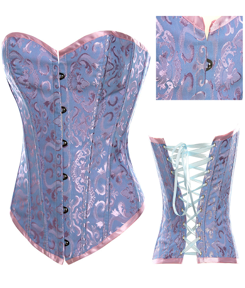 Blue goths laciness royal shapewear body shaping corset vest 8148