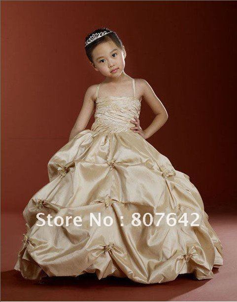 Blue halter A-line beaded tulle floor-length junior bridesmaid dresses flower girl wear Sky759 wholesale & retail