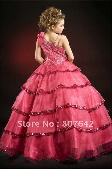 Blue halter A-line beaded tulle junior bridesmaid dresses flower girl wear Sky768 wholesale & retail