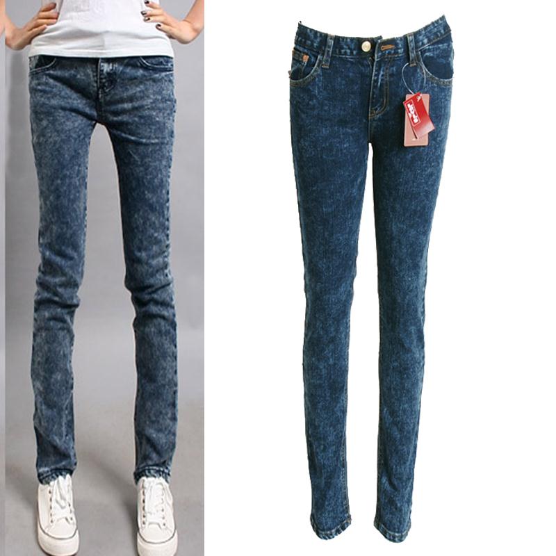 Blue jeans pants pencil pants plus size available