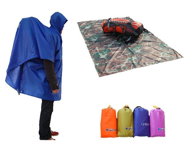 Blue outdoor multifunctional Burberry rain cover poncho
