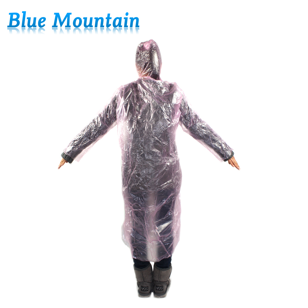 Blue outdoor raincoat portable disposable raincoat one piece pullover disposable raincoat