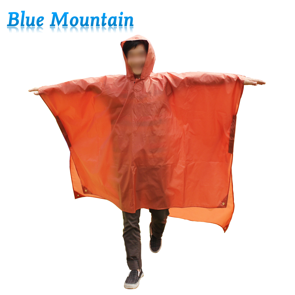 Blue outdoor three-in hiking raincoat mat sun-shading tentorial multicolor