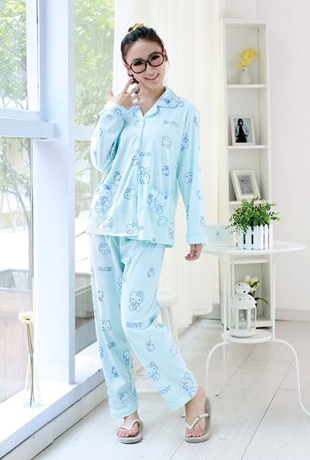 Blue & Pink Women Sleepwear