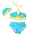 Blue starfish girls swimsuit