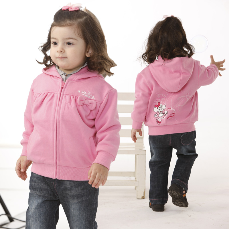 BOB DOG female child clothing children baby fashion 100% cotton sweatshirt outerwear autumn