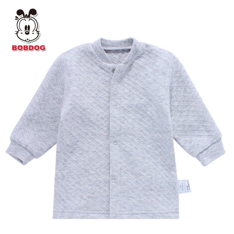 BOB DOG newborn baby spring and autumn thickening underwear breathable comfortable long-sleeve thermal sweater baby clothes