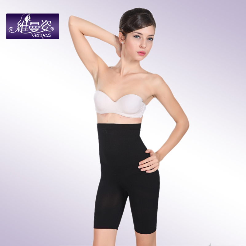 Body shaping pants high waist postpartum abdomen pants drawing high waist tiebelt fat burning butt-lifting panties female