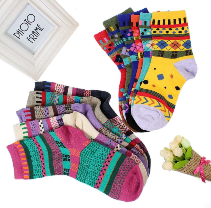 Bohemia national trend vintage 100% socks cotton ankle sock male women's lovers socks sock