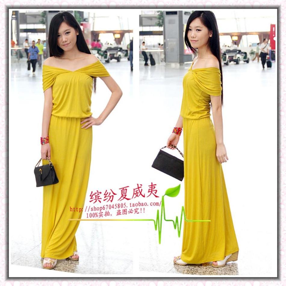 Boho Maxi dress beach dress skirt batwing sleeve cotton Summer dress