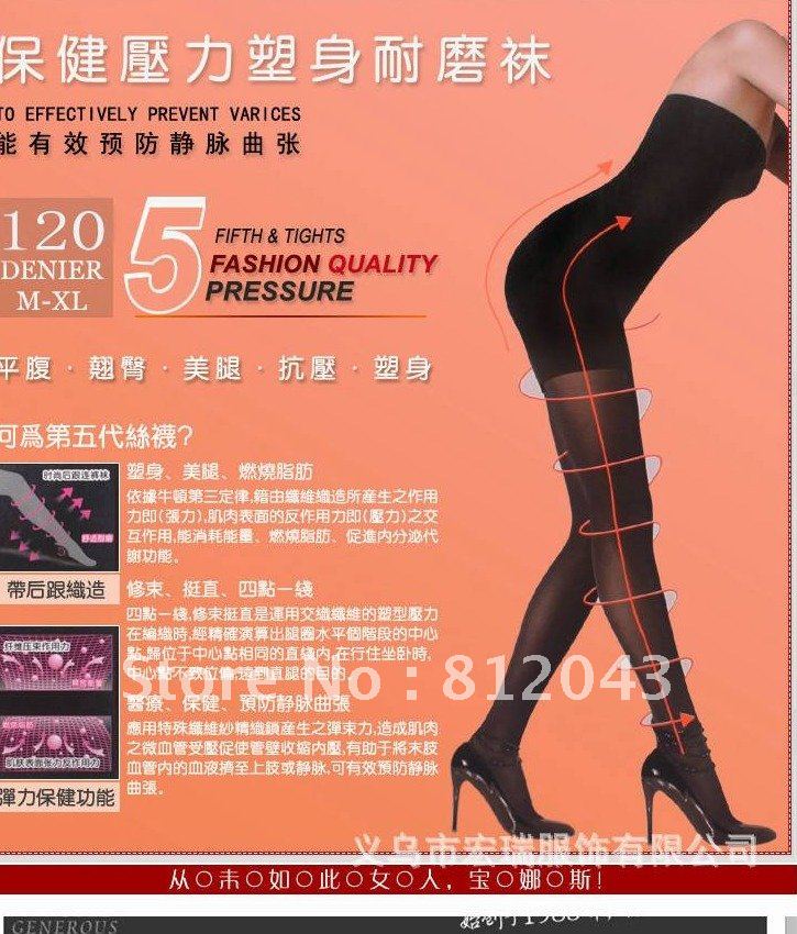 Bonas Stovepipe socks/120D anti-varicose veins stockings/Health pressure stovepipe socks/Sexy stocking/Free Shipping