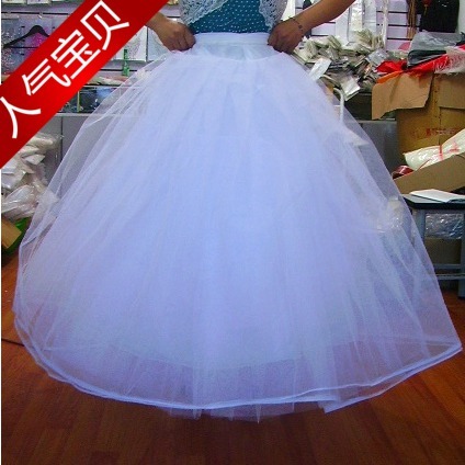 Boneless stretcher skirt bride wedding formal dress skirt w04 formal dress hard gauze natural wireless customize