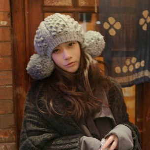 Book autumn and winter oge ball knitted hat