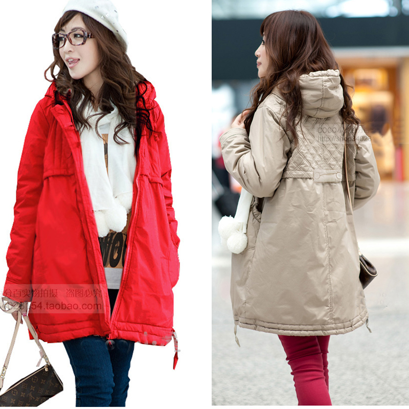 Book thickening lengthen maternity wadded jacket cotton-padded jacket outerwear maternity winter thick maternity cotton-padded