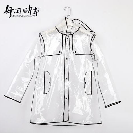 Border fashion raincoat transparent raincoat fashion raincoat short design long design