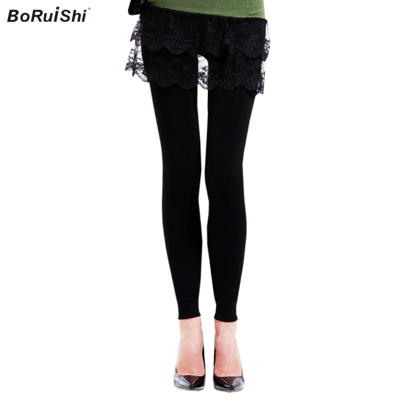 Boruishi warm pants female high waist mooren liangsi loop pile thermal legging stovepipe legs