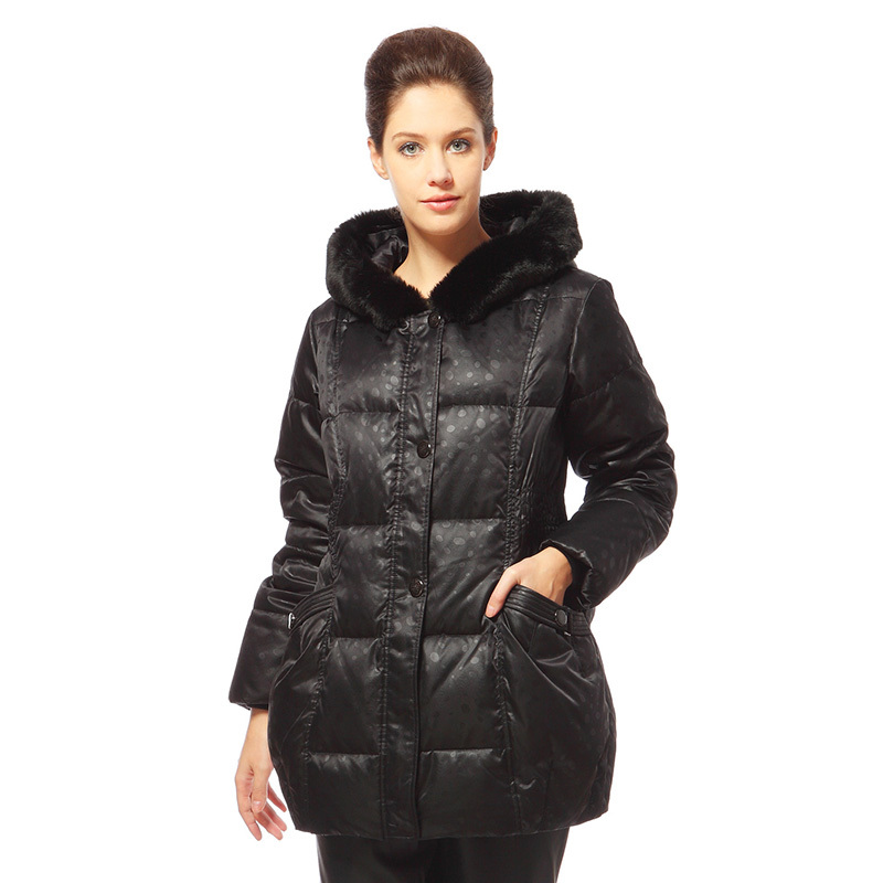 BOSIDENG down coat female loose plus size casual quinquagenarian b1201242