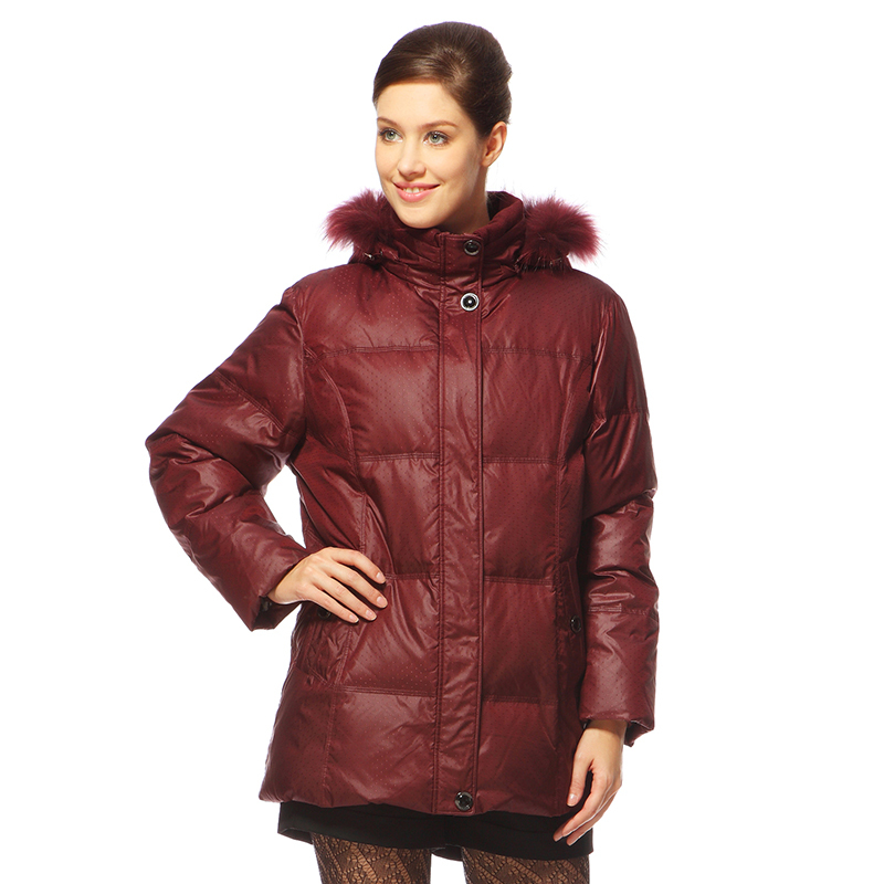 BOSIDENG down coat female plus size detachable cap elderly b1201226