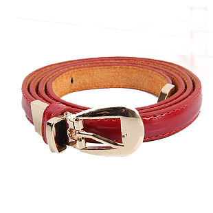 Bottom xq12 all-match cowhide genuine leather thin belt women's japanned leather strap multicolor