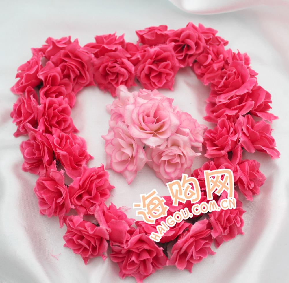 Bountyless materials wedding supplies diy artificial flower 3cm roll-up hem rose pinkster flower