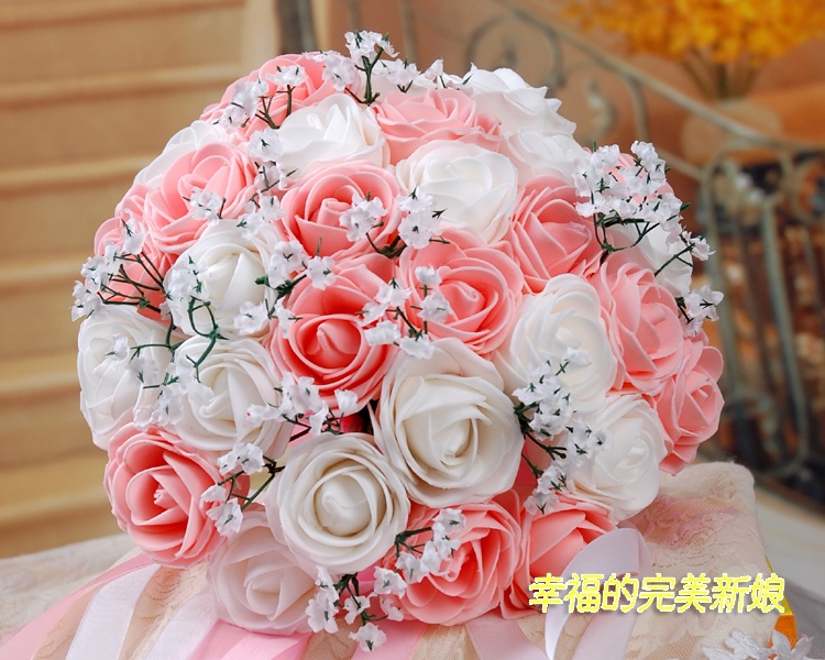 bouquet Free shipping high quality Blue  Bribe bouquet of flowers wedding Bride wedding holding flowers  30 PE rose