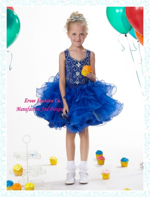 Boutique Pure organza short m208 royal blue dresses