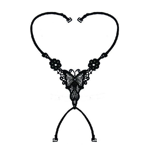 Bow invisible shoulder strap flower underwear shoulder strap lace cutout diamond bra shoulder strap cross