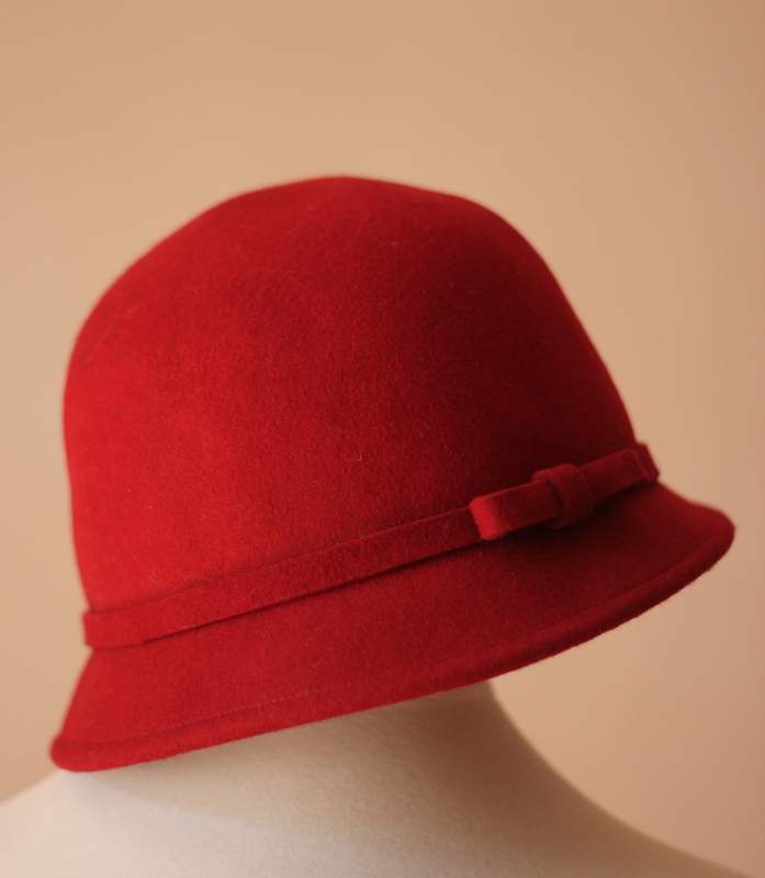 Bow small dome hat brim elegant woolen fedoras bucket hats hat