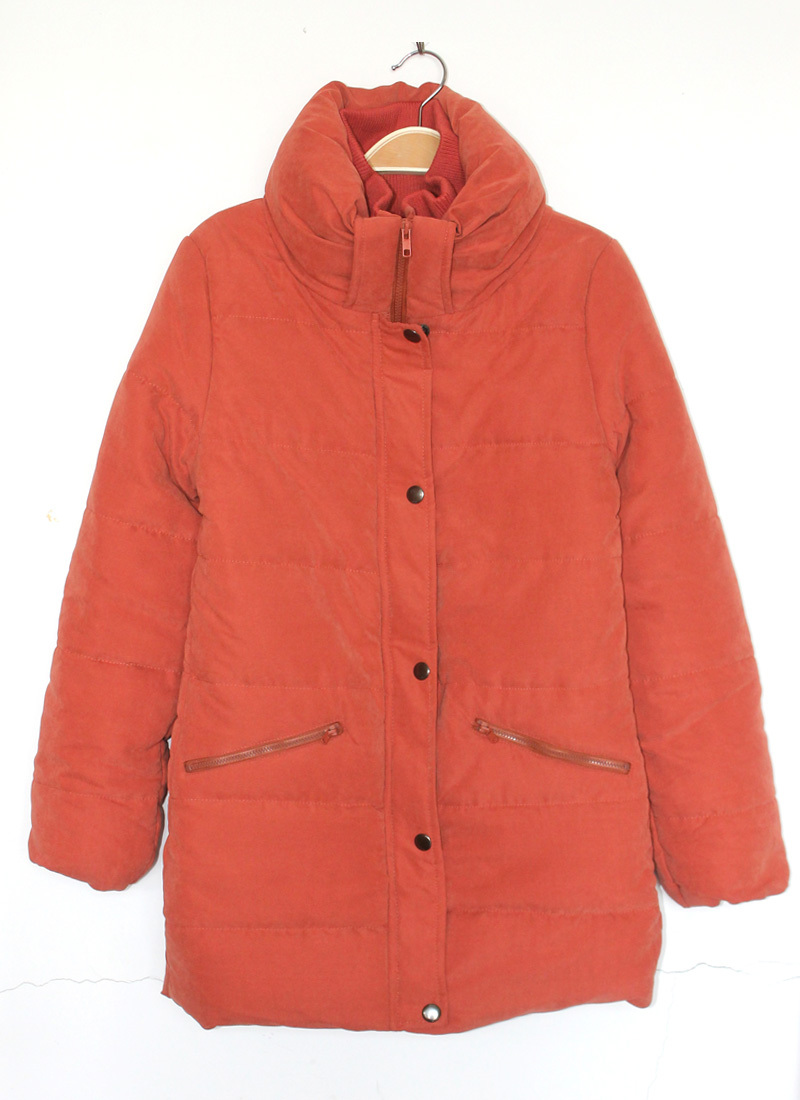 Box 2 all-match medium-long pillow bread service wadded jacket cotton-padded jacket