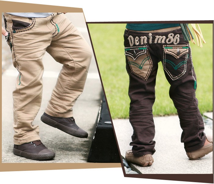 Boy's winter winter clothing wadded pants in children keep a warm winter pants upset 86 cowboy wind clamp sweat pants