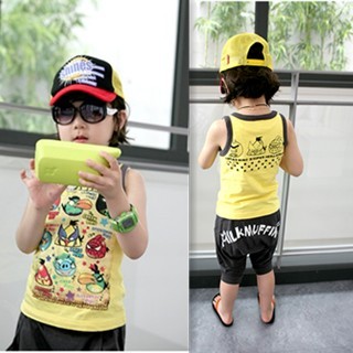 Boys girls clothing clothing T-shirt short-sleeve vest summer 2012 100% cotton baby clothes