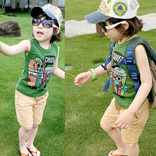 Boys girls clothing clothing T-shirt short-sleeve vest summer 2012 100% cotton baby clothes
