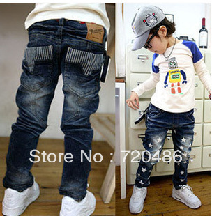 Boys jeans kids pants Children trousers Baby denim jeans Free Shipping