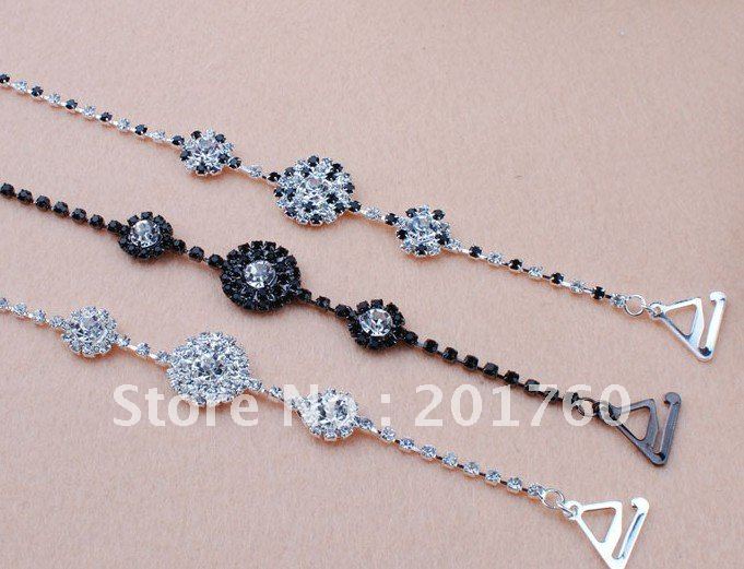 Bra Accessories Metal flowers crystal Bra Tape Bra Shoulder Straps  lingerie strap 5pcs/lot free shiping