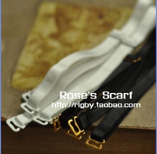 Bra double shoulder strap underwear shoulder strap elastic strap gold buckle silver buckle bag plastic buckle 1.2cm