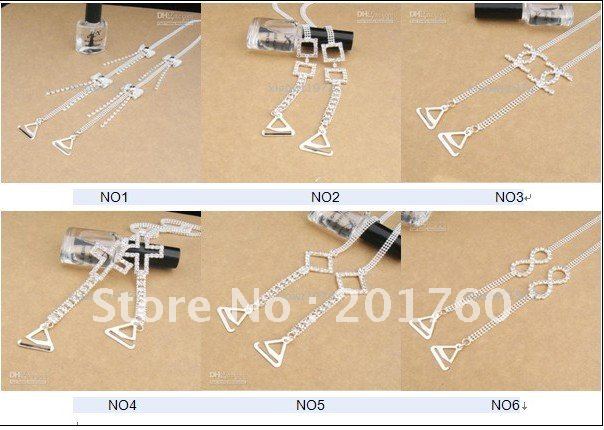 Bra  Intimates Accessories  Metal Crystal Beads Bra Tapes Bra Shoulder Straps 10pcs/lot mix order free shiping