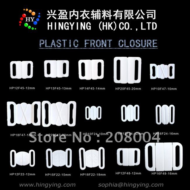 Bra plastic front buckle