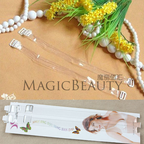 Bra silica gel shoulder strap crystal invisible transparent shoulder strap single pen 200