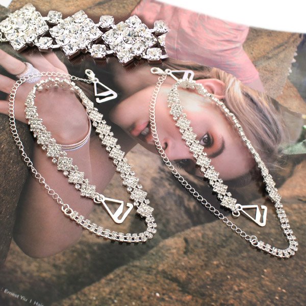 Bra Strap!BB172-060!Free Shipping!Crystal Color!3Pairs/Lot!Rhinestone Handamde Beaded Diamond Jewelry Fashion Bra Accessories