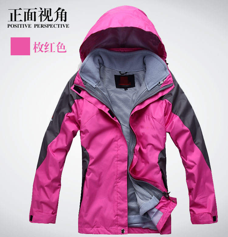 brand designer Women two in one coat Camping  Hiking Windproof Mauntaineering Jacket jackt Outerwear