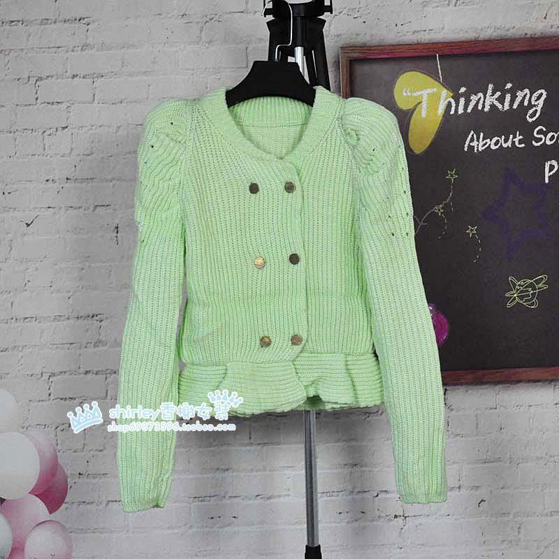 brand new 2012 spring xinte royal princess puff sleeve ruffle slim all-match cardigan free shipping