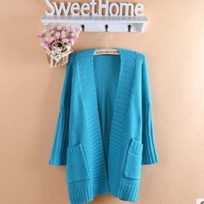 brand new Autumn new arrival female loose medium-long batwing sleeve cardigan cape plus size sweater free shipping