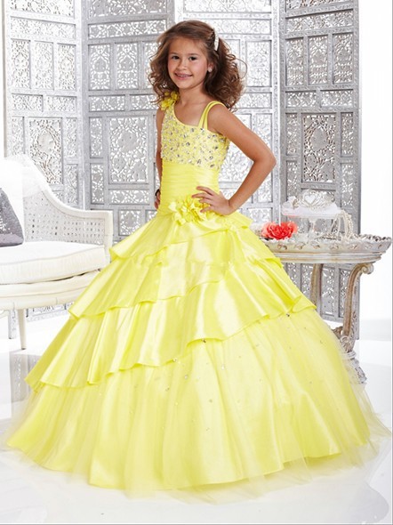 Brand new Ball gown Strap Floor-length Flower Girl Dresses Style